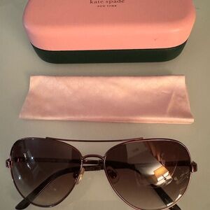 Kate Spade Aviator Sunglasses with Pink Case